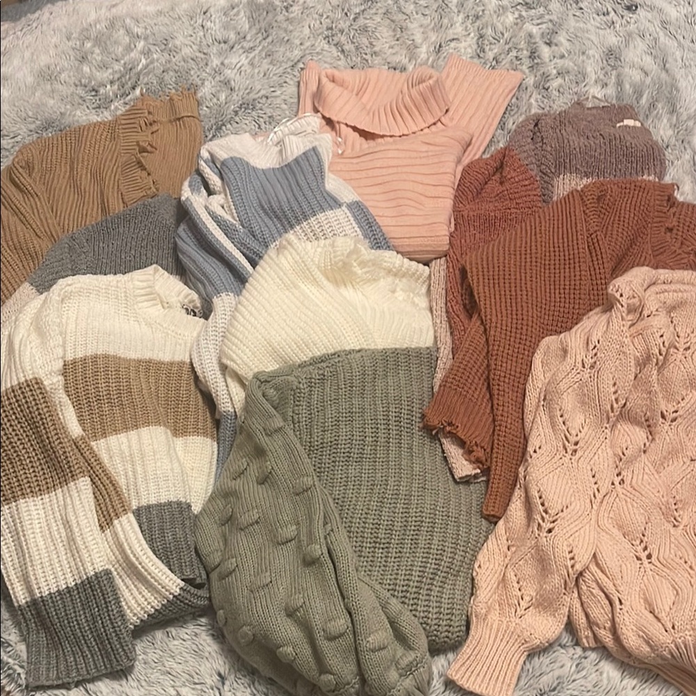 *10 items* Cozy Knit Sweater Collection - Assorted Colors